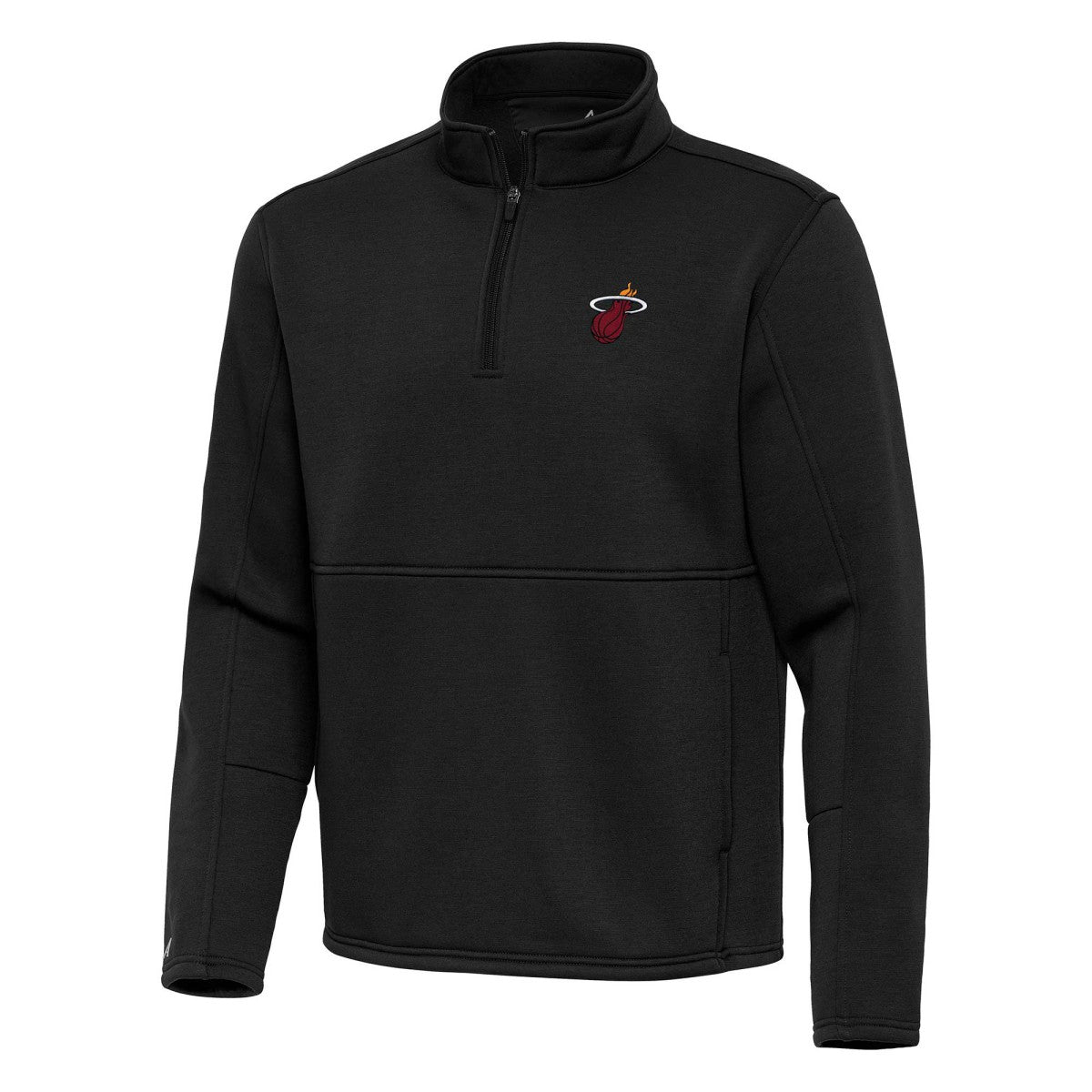 Miami Heat Antigua Twist Quarter-Zip Pullover Top - Black - NBA