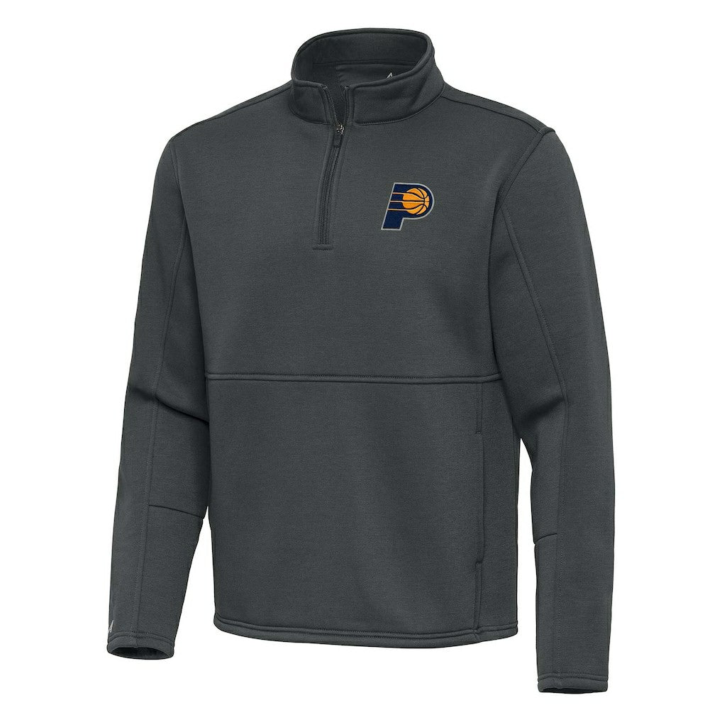 Indiana Pacers Antigua Twist Quarter-Zip Pullover Top - Pewter - NBA