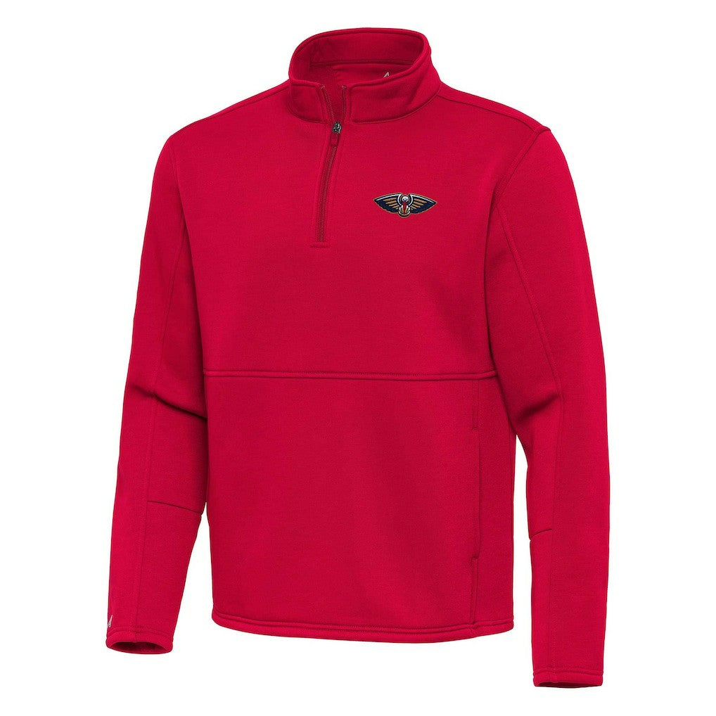 New Orleans Pelicans Antigua Twist Quarter-Zip Pullover Top - Red - NBA