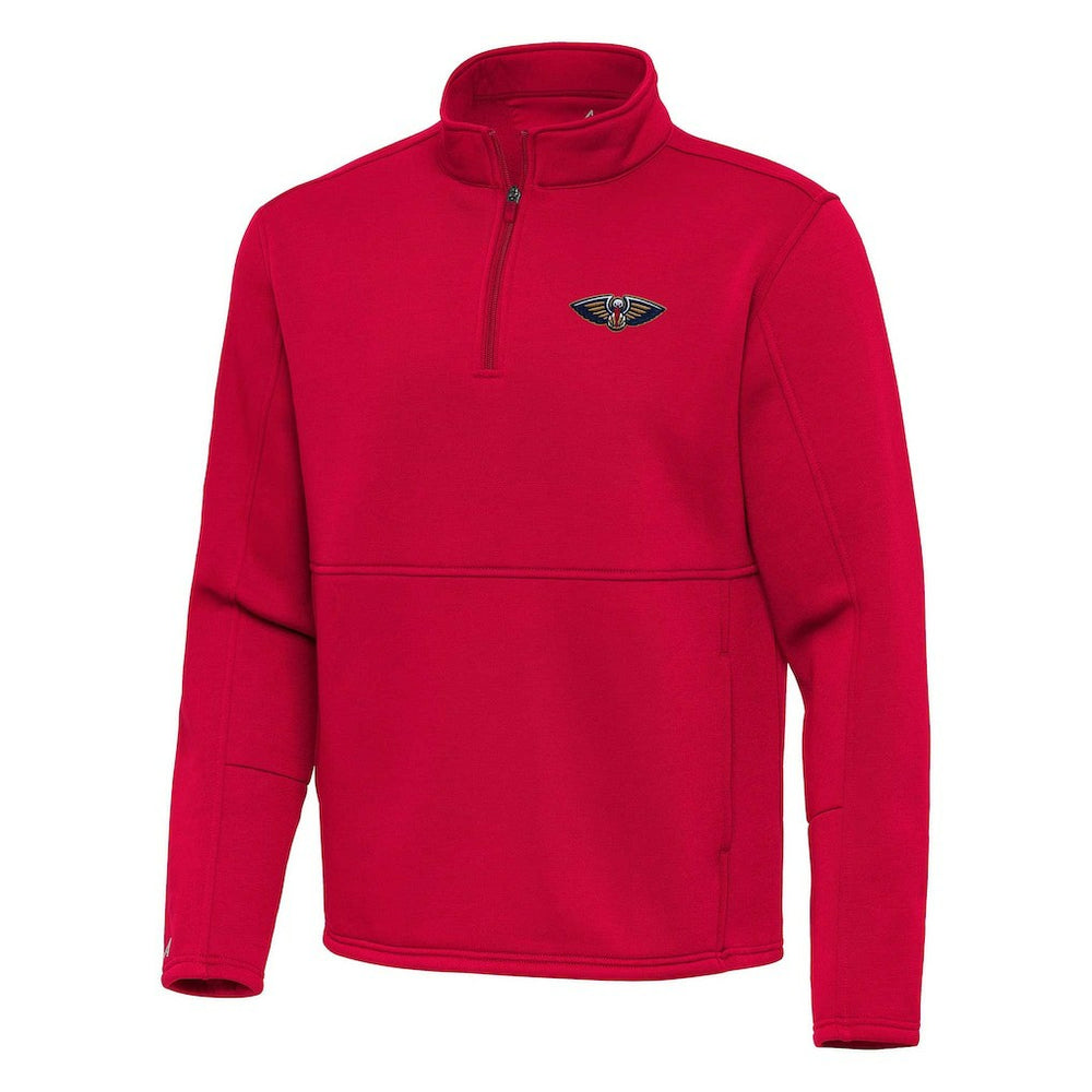 New Orleans Pelicans Antigua Twist Quarter-Zip Pullover Top - Red - NBA