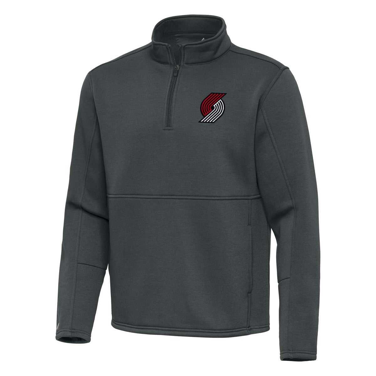 Portland Trail Blazers Antigua Twist Quarter-Zip Pullover Top - Pewter - NBA