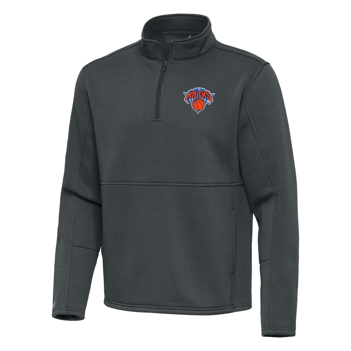 New York Knicks Antigua Twist Quarter-Zip Pullover Top - Pewter - NBA