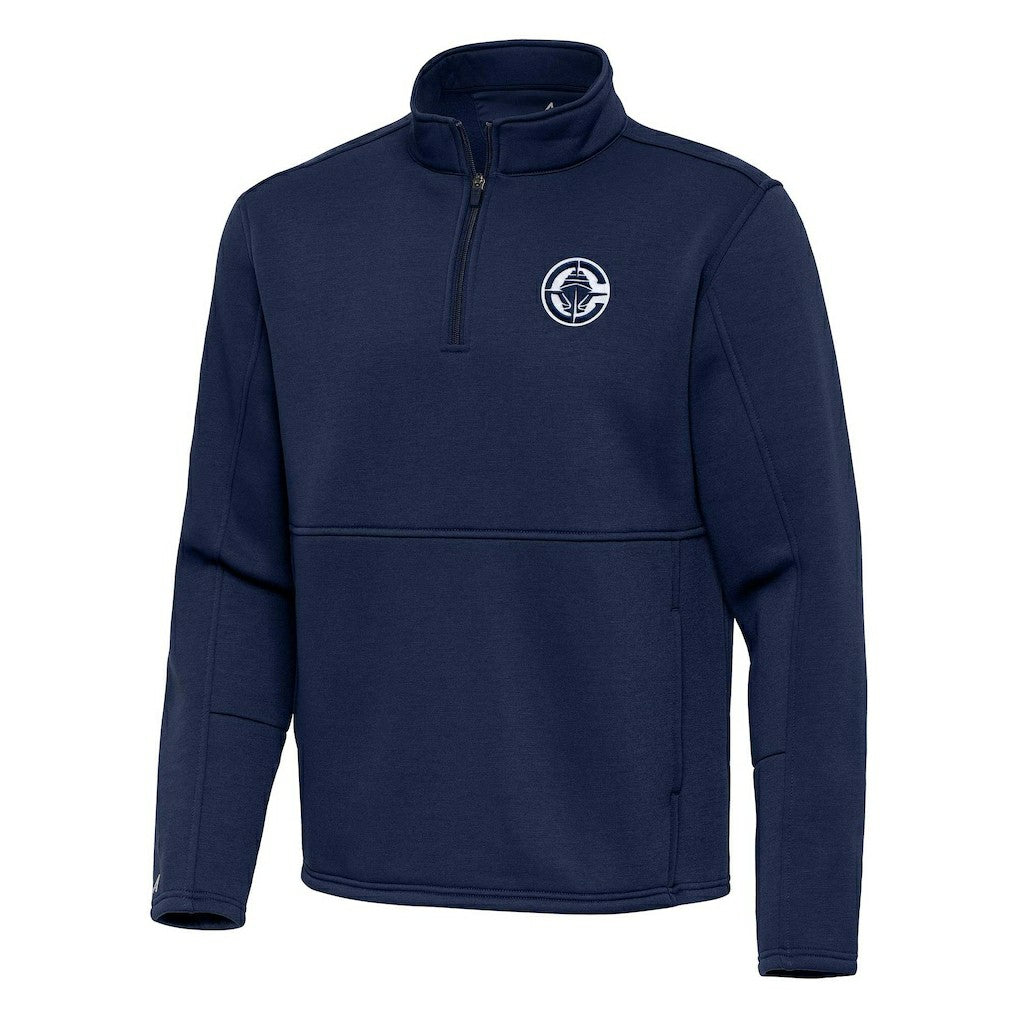 LA Clippers Antigua Twist Quarter-Zip Pullover Top - Navy - NBA