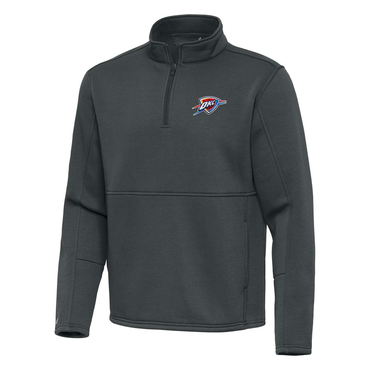 Oklahoma City Thunder Antigua Twist Quarter-Zip Pullover Top - Pewter - NBA