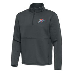 Oklahoma City Thunder Antigua Twist Quarter-Zip Pullover Top - Pewter - NBA
