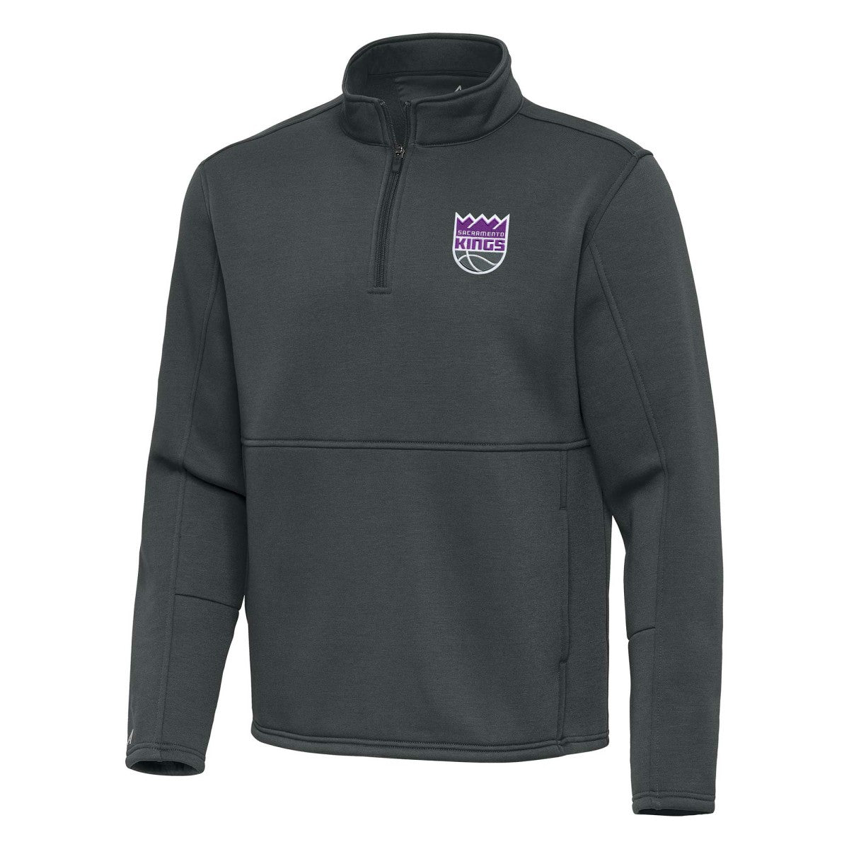 Sacramento Kings Antigua Twist Quarter-Zip Pullover Top - Pewter - NBA