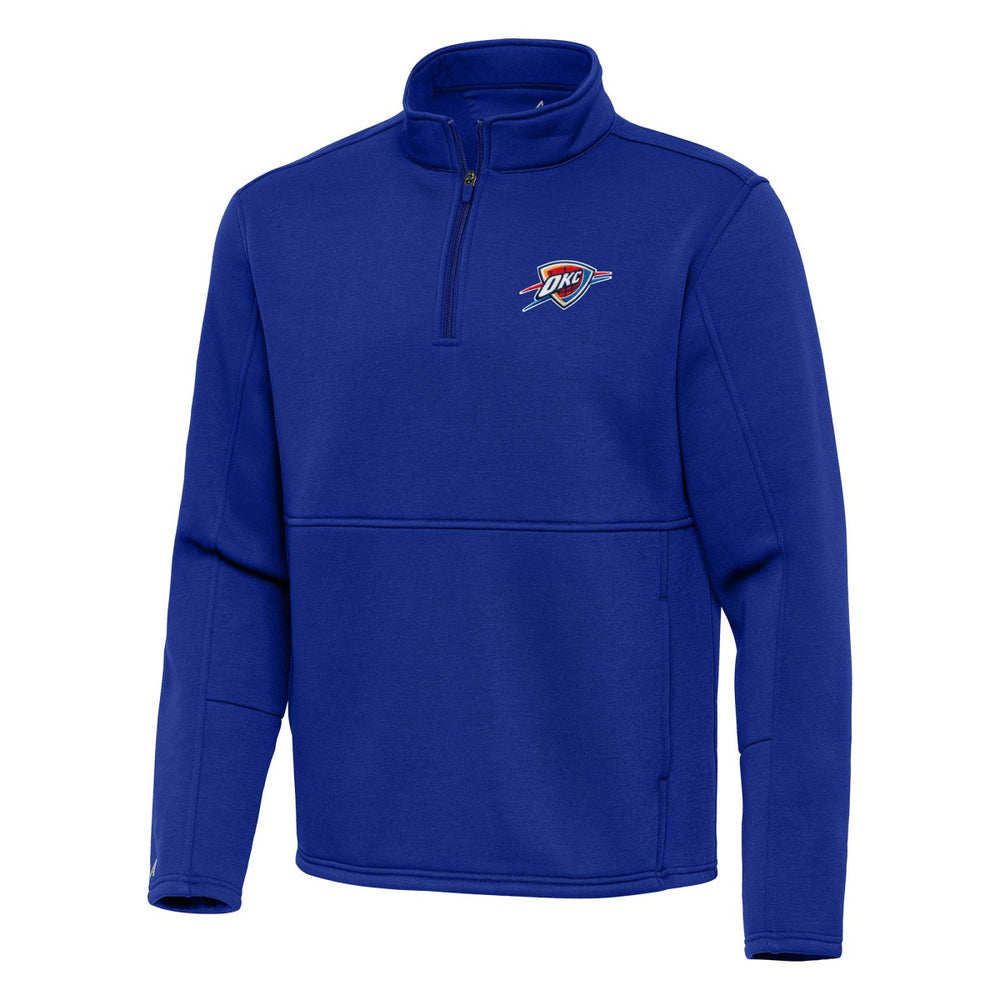 Oklahoma City Thunder Antigua Twist Quarter-Zip Pullover Top - Blue - NBA
