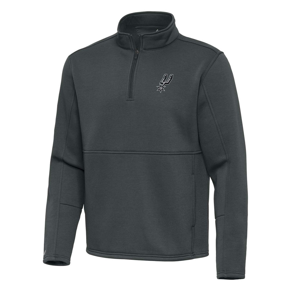 San Antonio Spurs Antigua Twist Quarter-Zip Pullover Top - Pewter - NBA