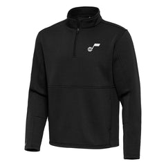 Utah Jazz Antigua Twist Quarter-Zip Pullover Top - Black - NBA