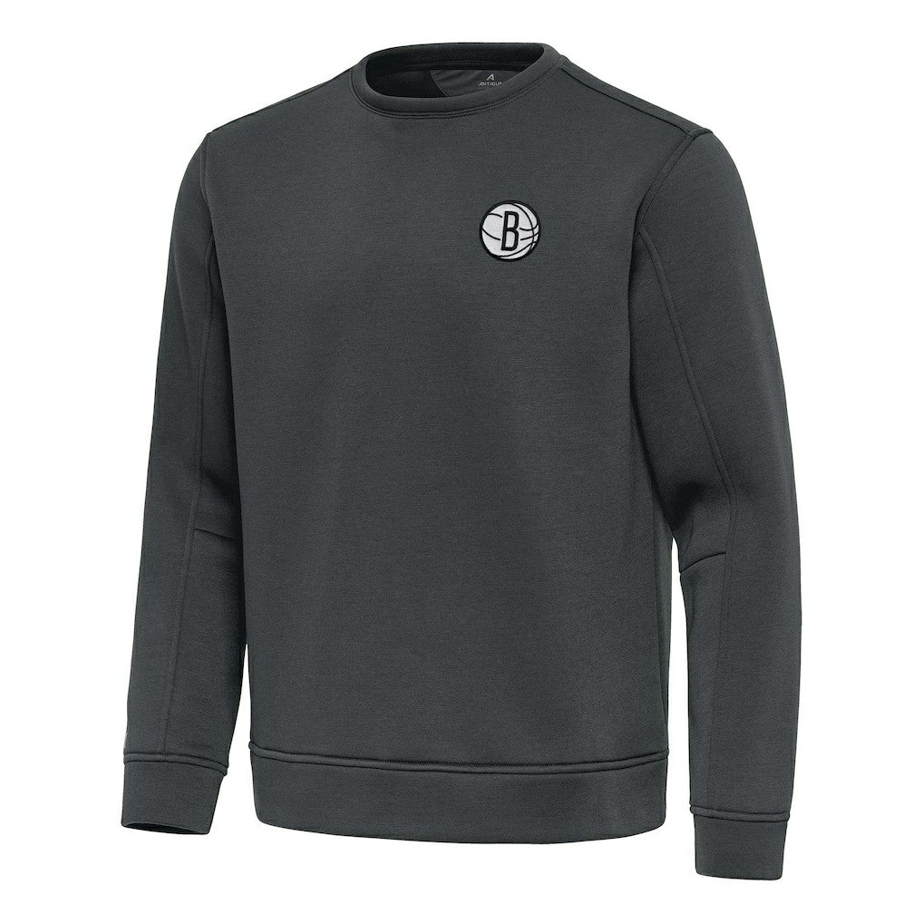 Brooklyn Nets Antigua Relevant Pullover Sweatshirt Pewter - NBA