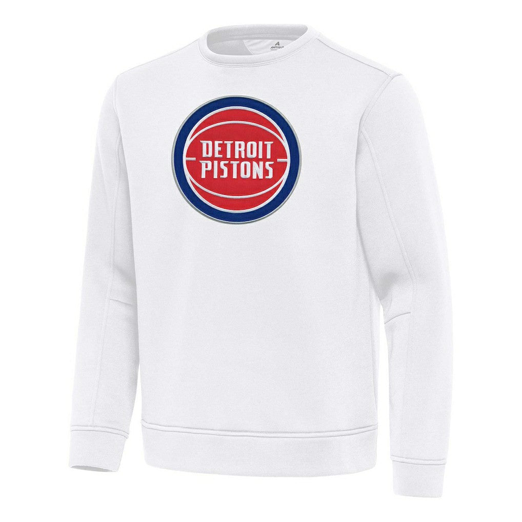 Detroit Pistons Antigua Relevant Pullover Sweatshirt White - NBA