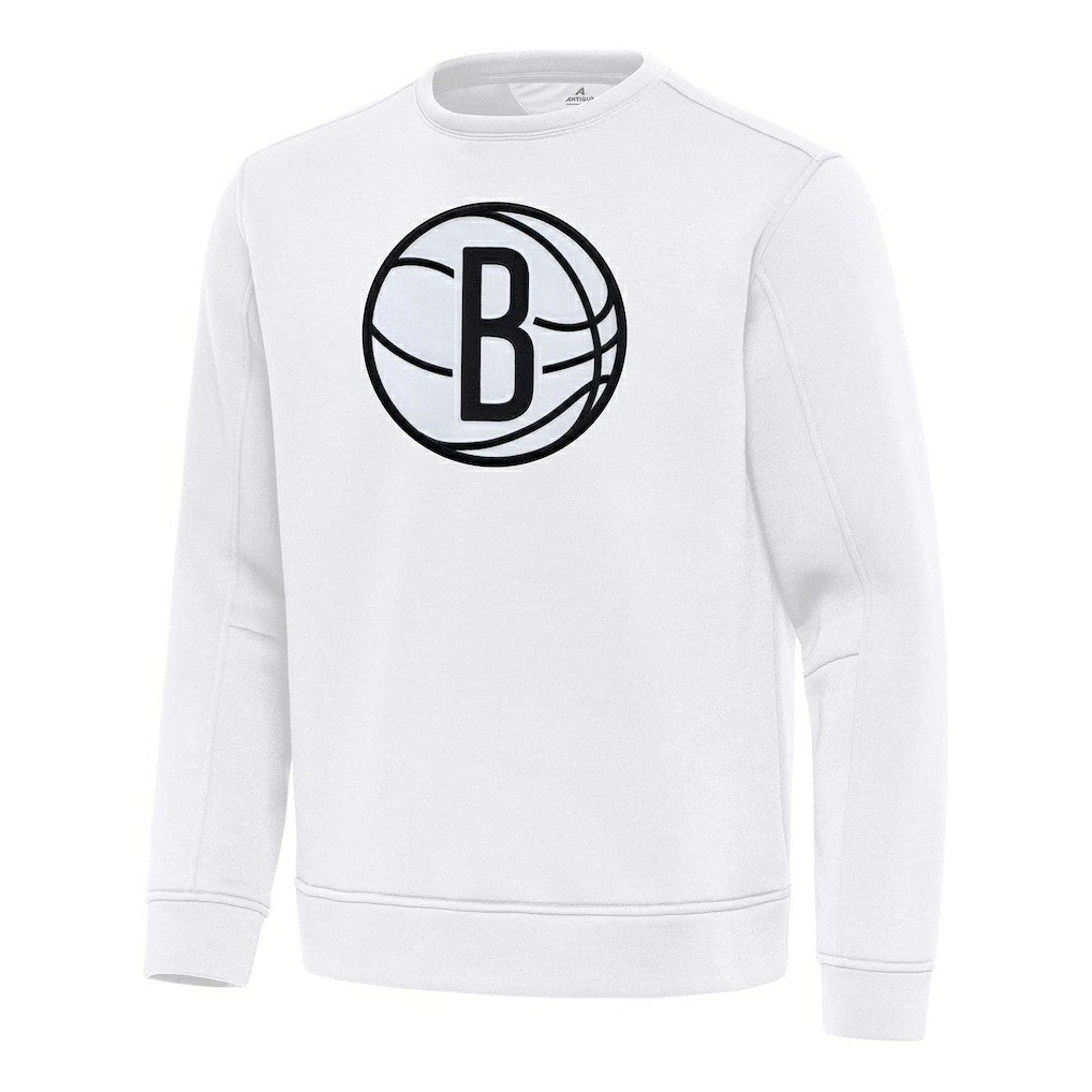 Brooklyn Nets Antigua Relevant Pullover Sweatshirt White - NBA