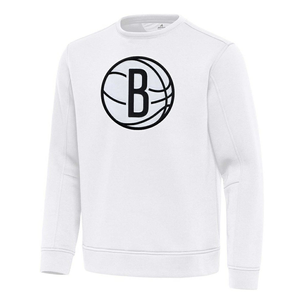 Brooklyn Nets Antigua Relevant Pullover Sweatshirt White - NBA
