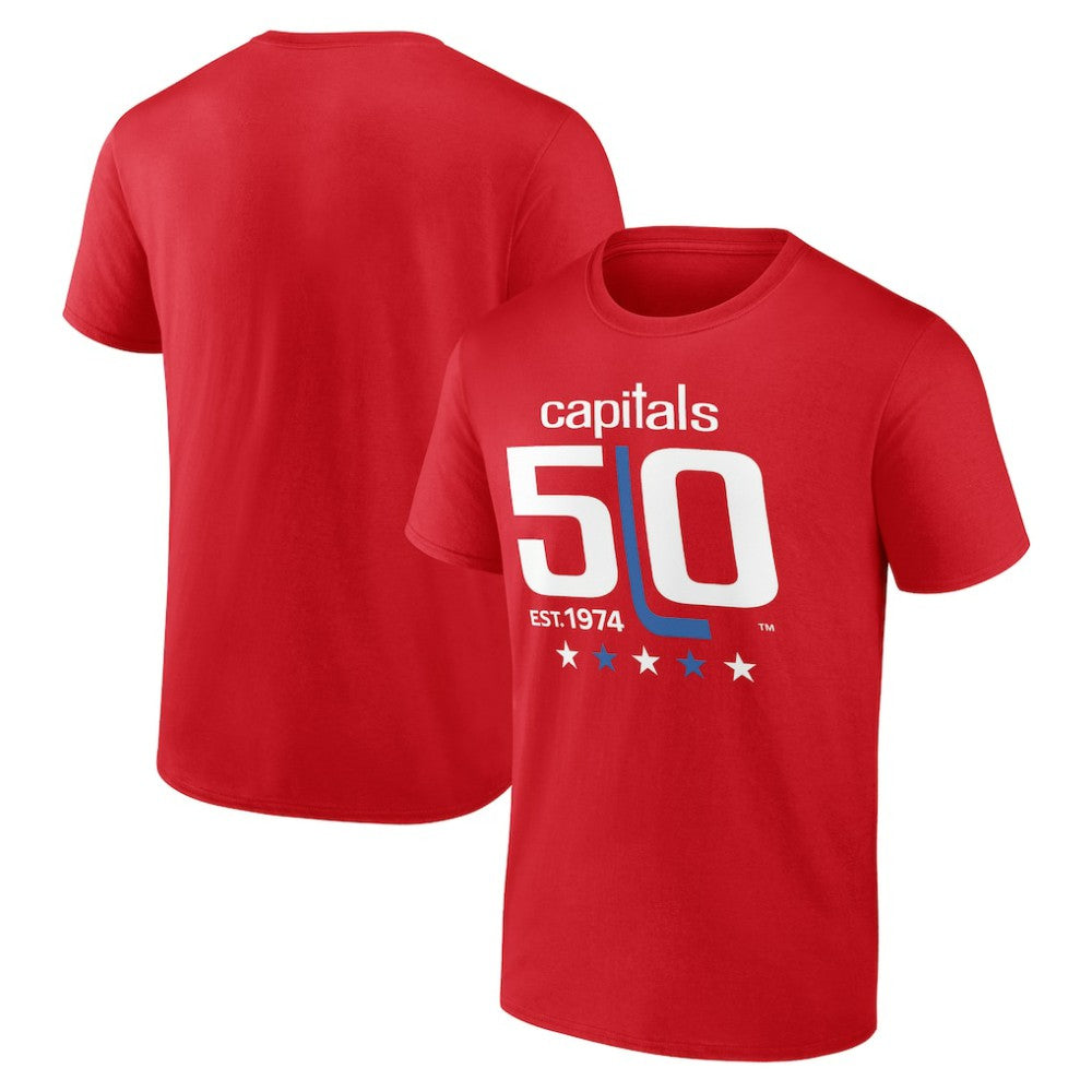 Washington Capitals 50th Anniversary T-Shirt - Red - NHL