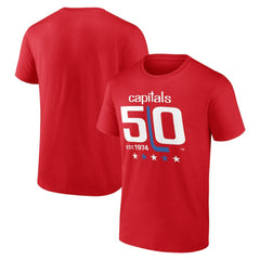 Washington Capitals 50th Anniversary T-Shirt - Red - NHL