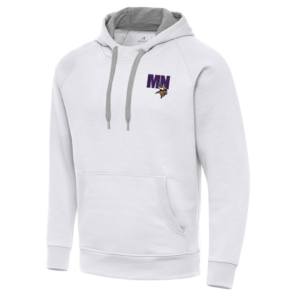 Men's Minnesota Vikings Antigua Victory Pullover Hoodie White | NFL