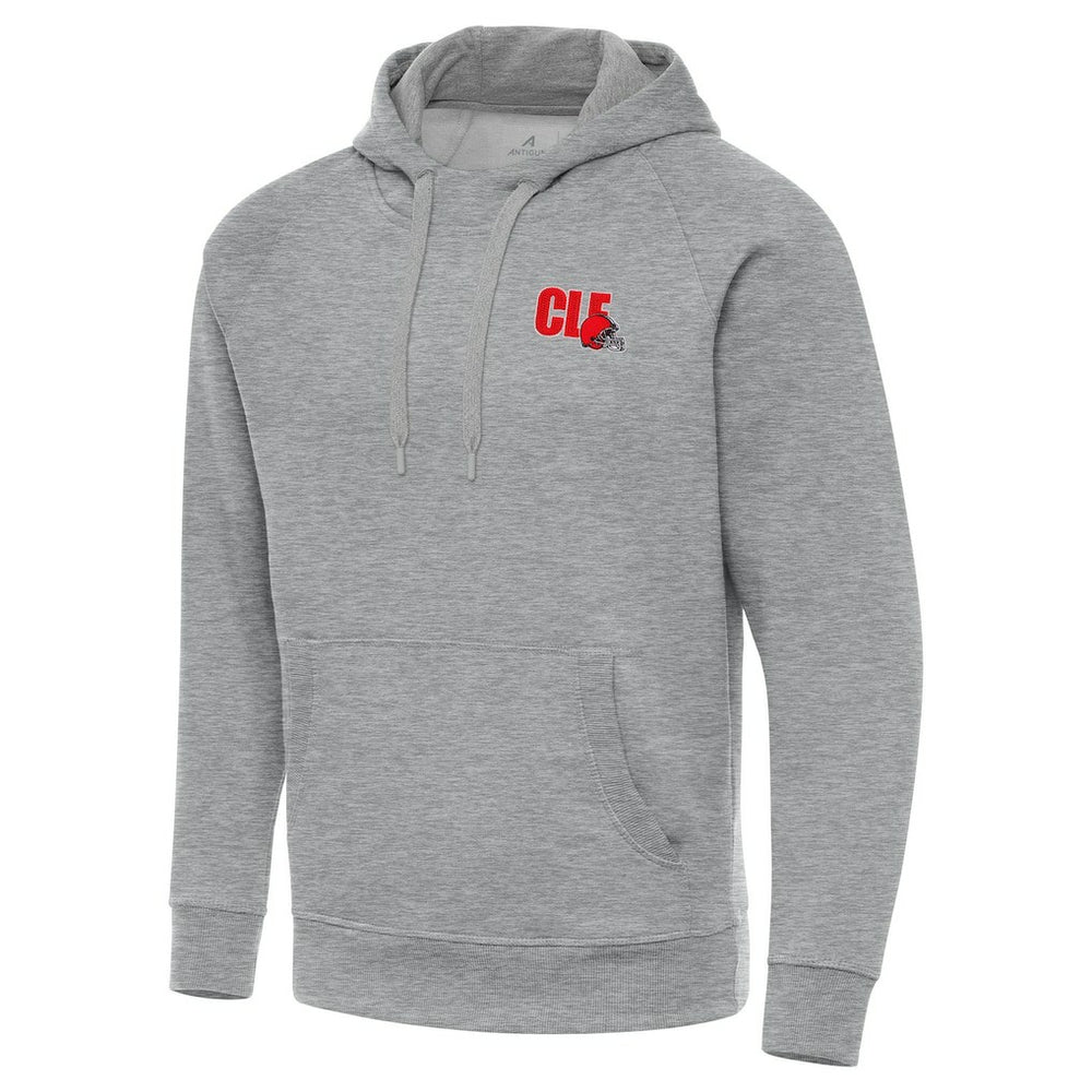 Men's Cleveland Browns Antigua Victory Pullover Hoodie Heather Gray | NFL