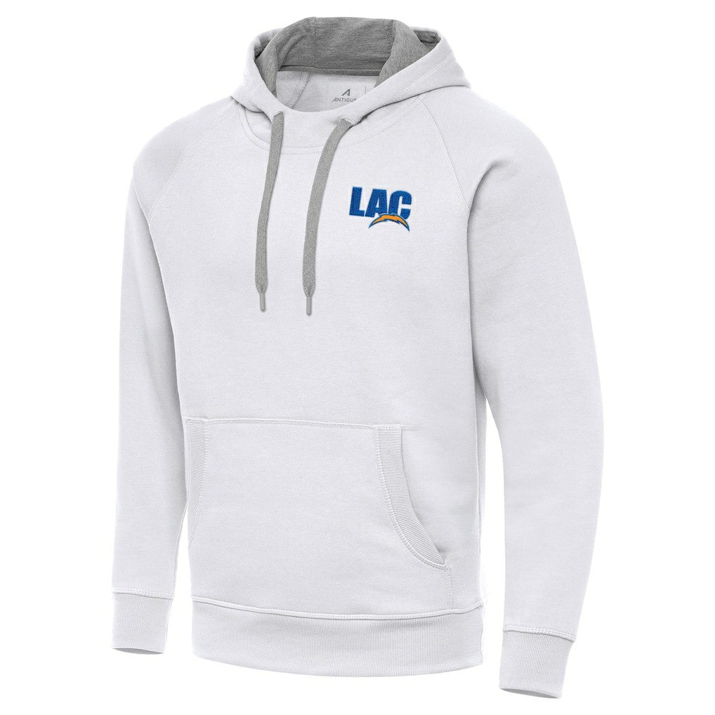 Men's Los Angeles Chargers Antigua Victory Pullover Hoodie White | NFL