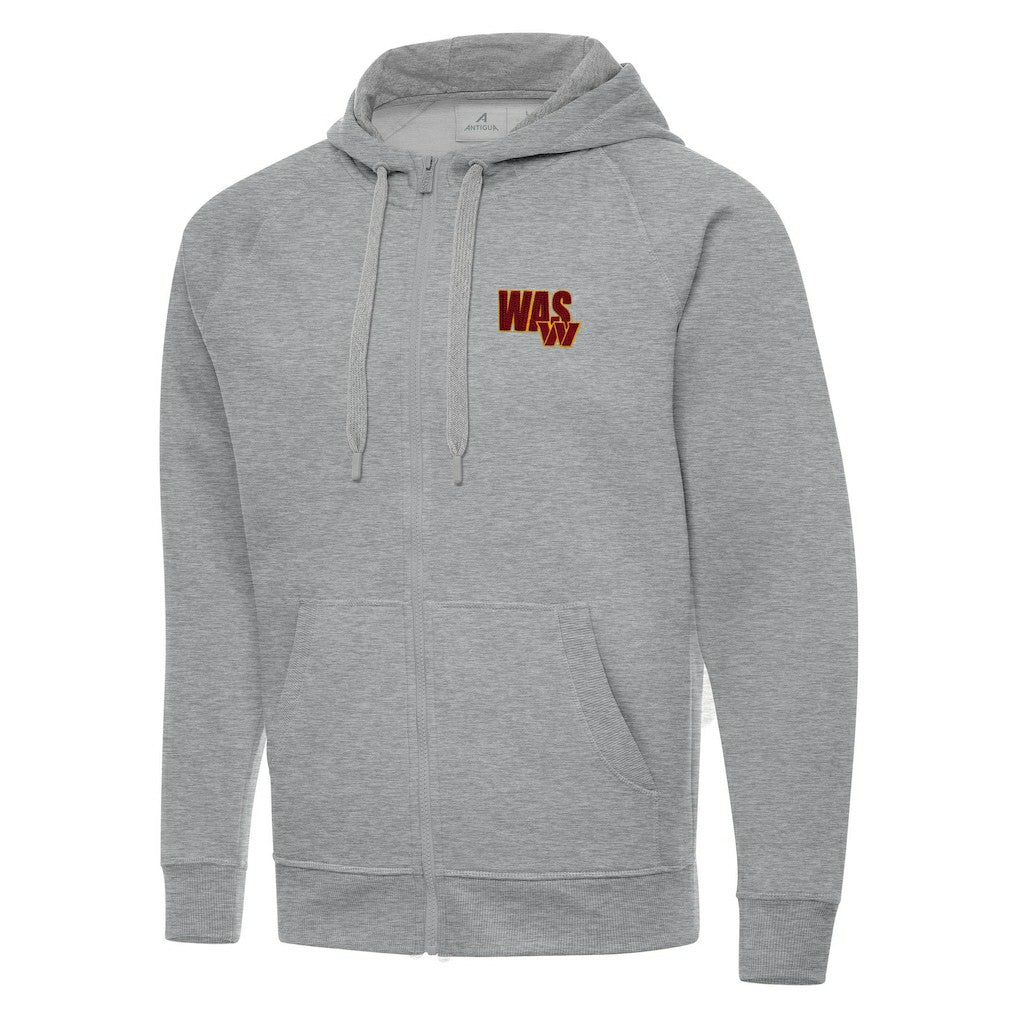 Men's Washington Commanders Antigua Victory Full-Zip Hoodie Heather Gray | NFL