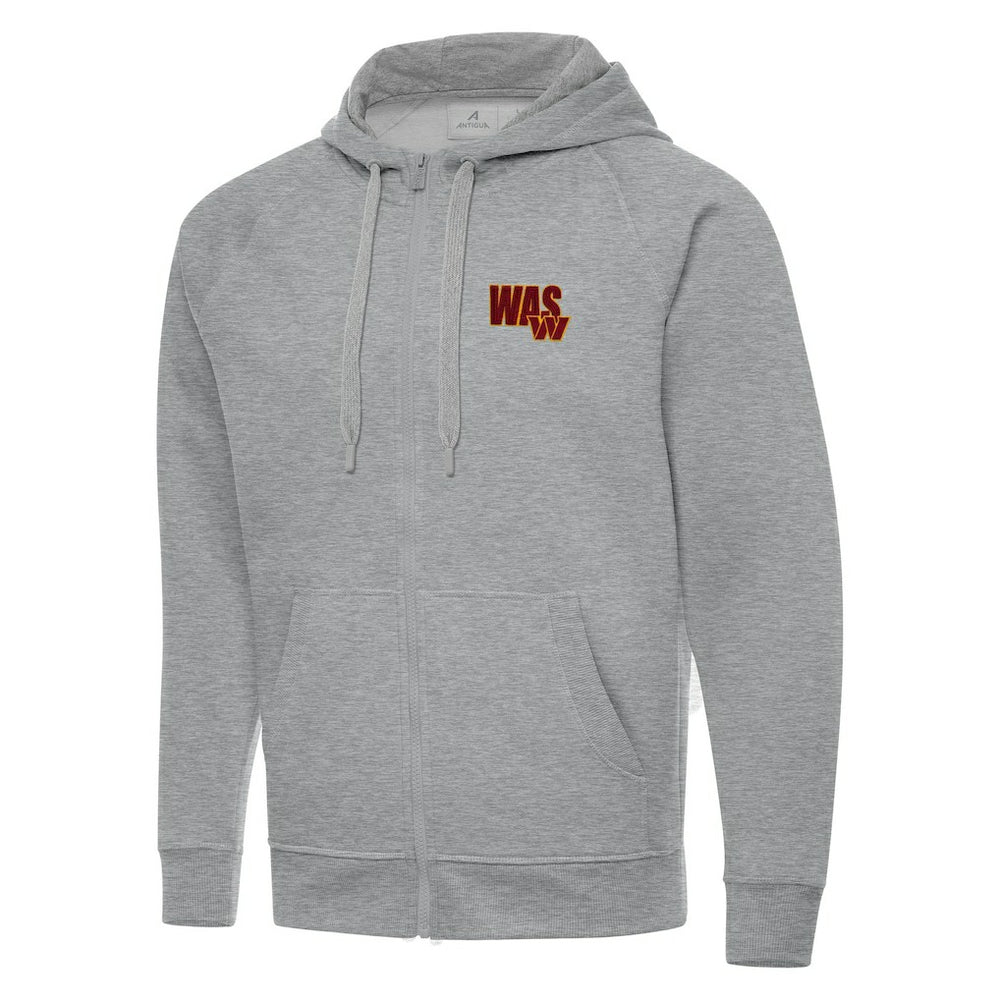 Men's Washington Commanders Antigua Victory Full-Zip Hoodie Heather Gray | NFL
