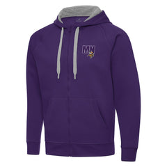 Men's Minnesota Vikings Antigua Victory Full-Zip Hoodie Purple | NFL