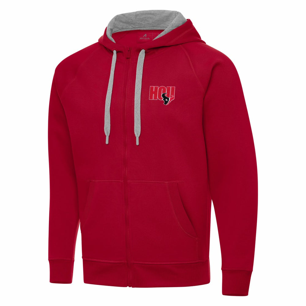 Men's Houston Texans Antigua Victory Full-Zip Hoodie Red | NFL