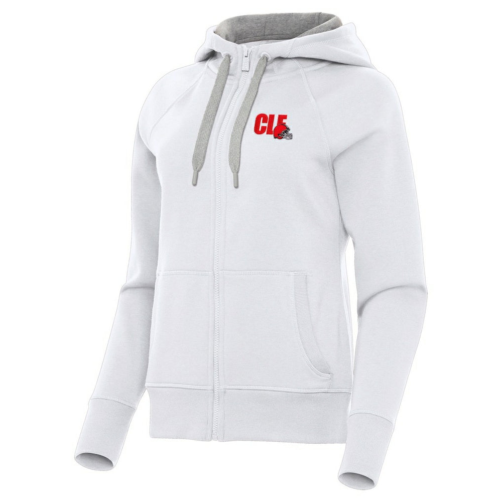 Cleveland Browns Antigua Women's Victory Full-Zip Hoodie White | NFL