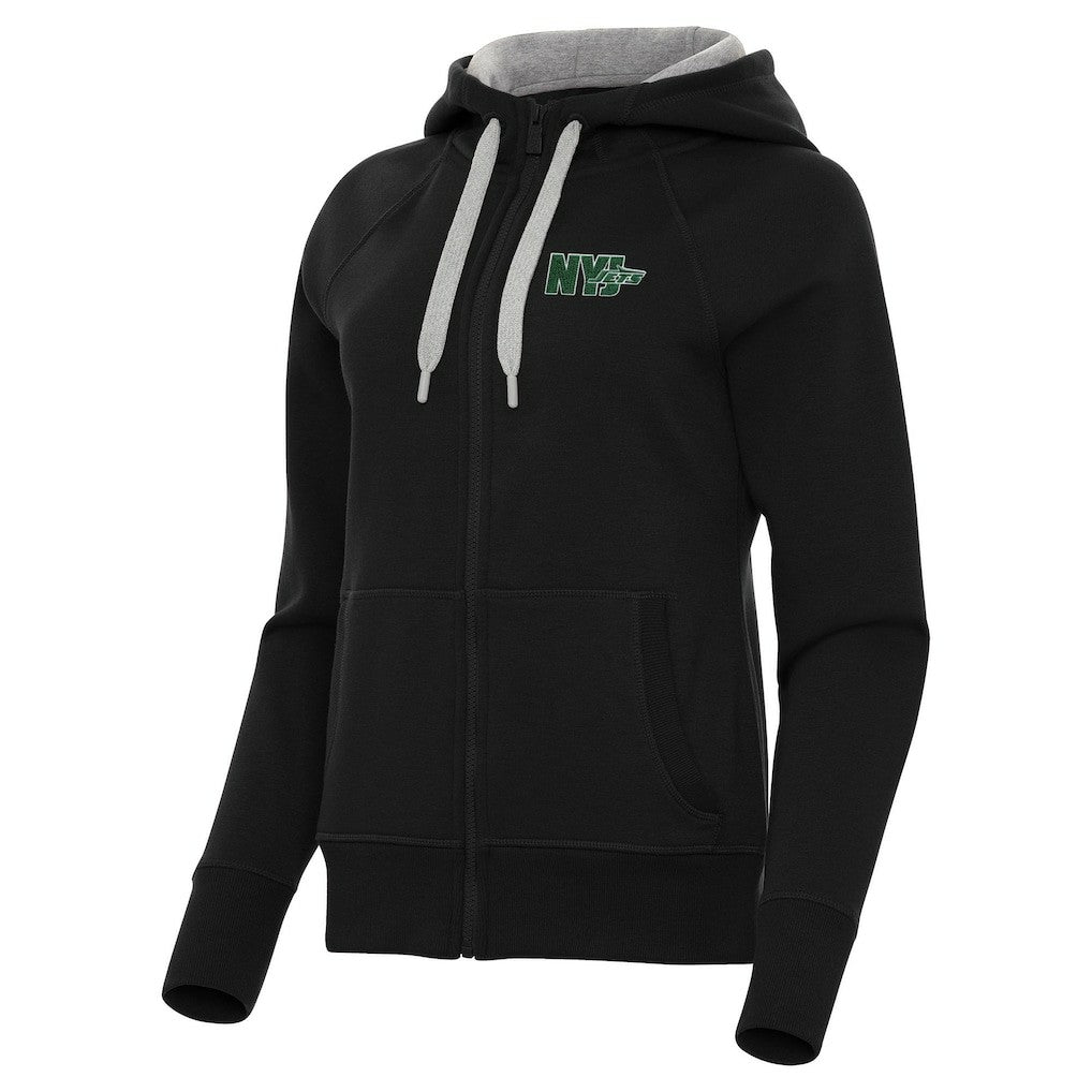 New York Jets Antigua Women's Victory Full-Zip Hoodie Black | NFL