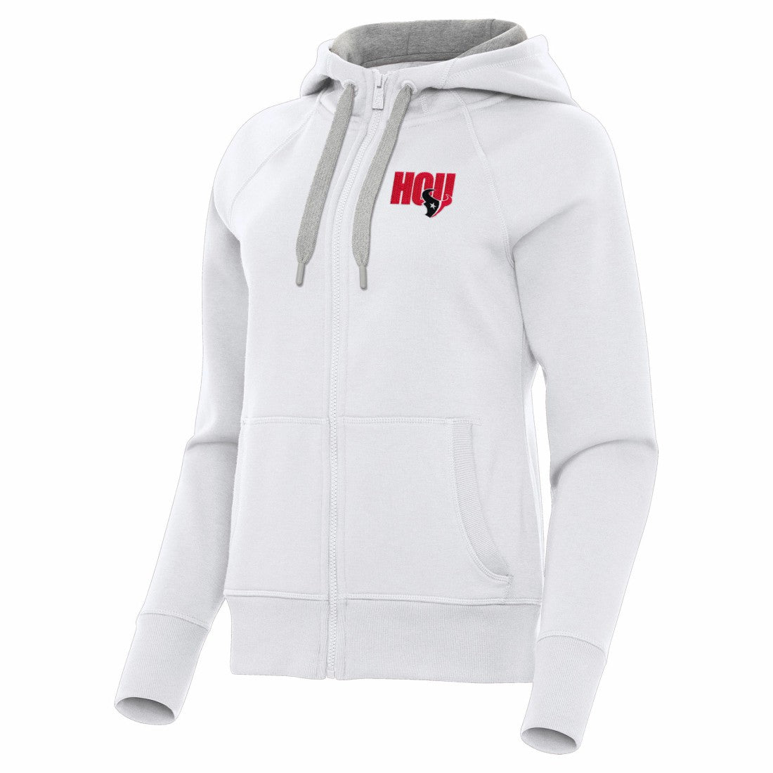 Houston Texans Antigua Women's Victory Full-Zip Hoodie White | NFL