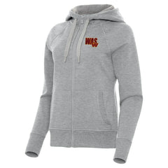 Washington Commanders Antigua Women's Victory Full-Zip Hoodie Heather Gray | NFL