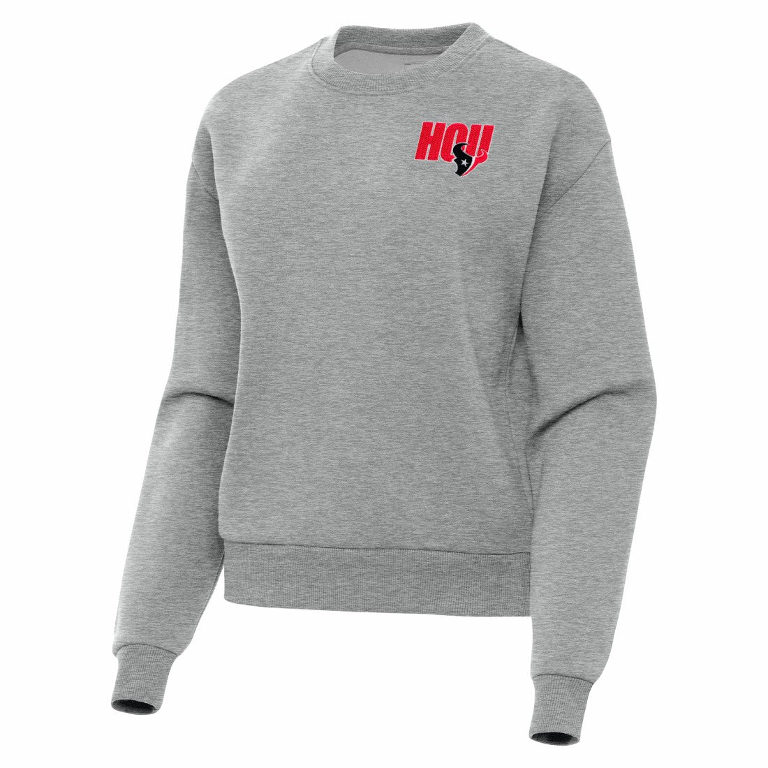 Houston Texans Antigua Women's Victory Pullover Sweatshirt Heather Gray | NFL