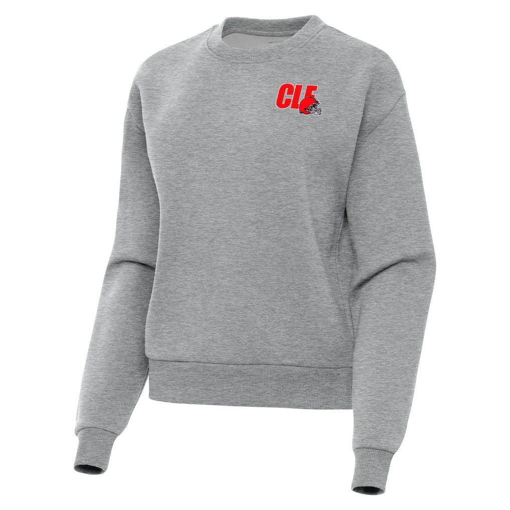 Cleveland Browns Antigua Women's Victory Pullover Sweatshirt Heather Gray | NFL