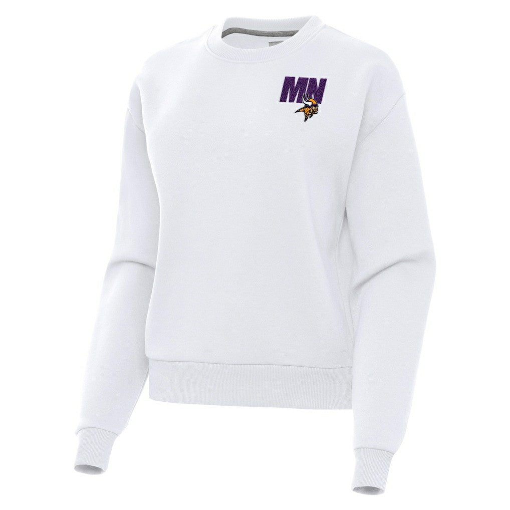 Minnesota Vikings Antigua Women's Victory Pullover Sweatshirt White | NFL