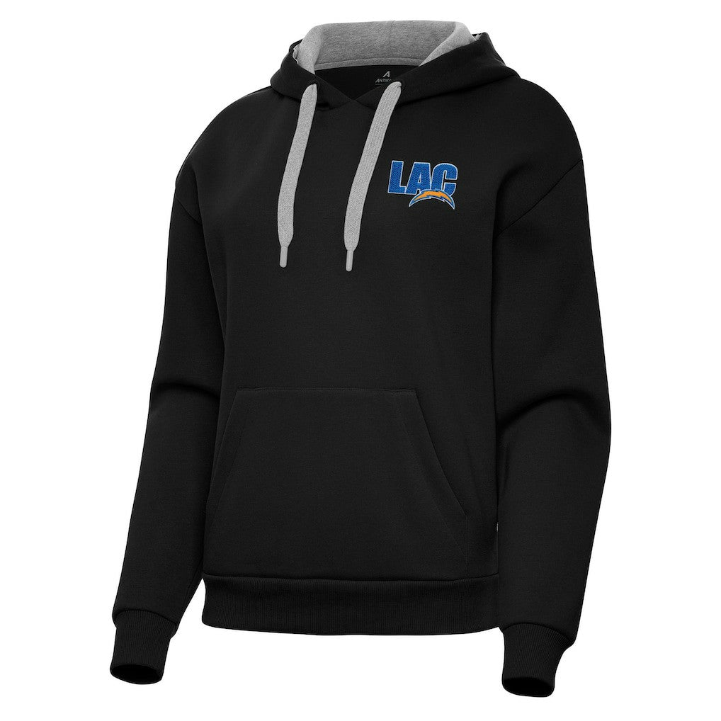 Los Angeles Chargers Antigua Women's Victory Pullover Hoodie Black | NFL