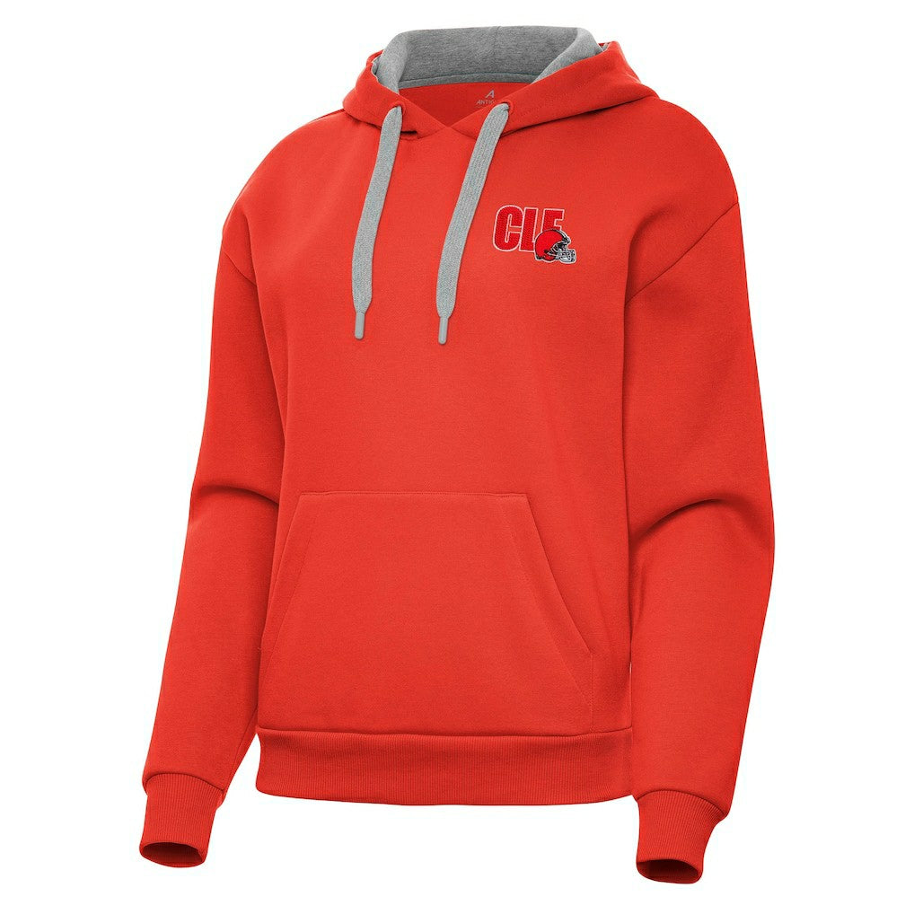 Cleveland Browns Antigua Women's Victory Pullover Hoodie Orange | NFL