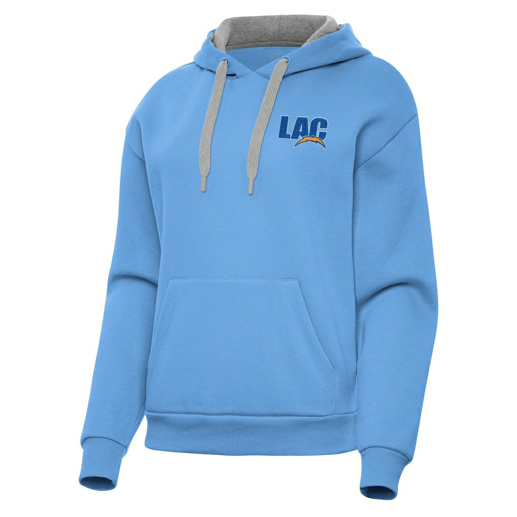 Los Angeles Chargers Antigua Women's Victory Pullover Hoodie Powder Blue | NFL
