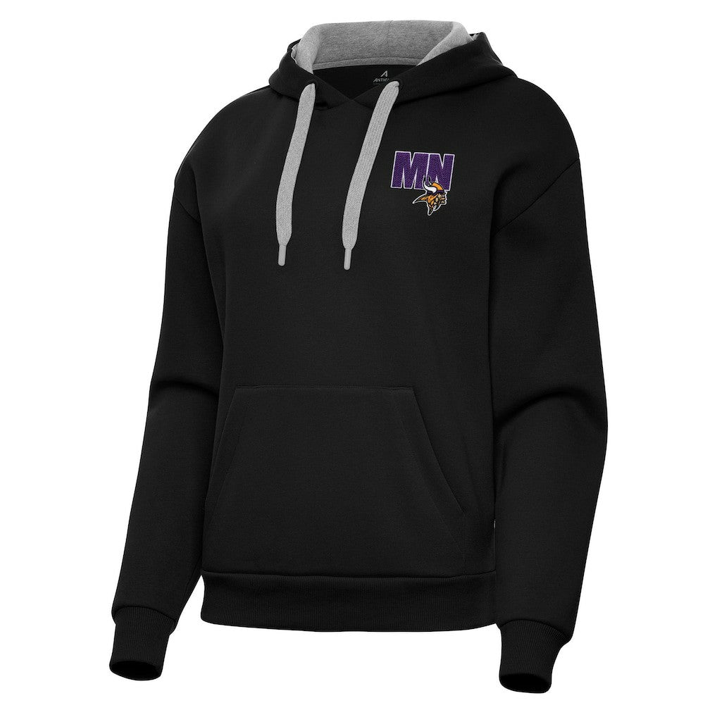 Minnesota Vikings Antigua Women's Victory Pullover Hoodie Black | NFL