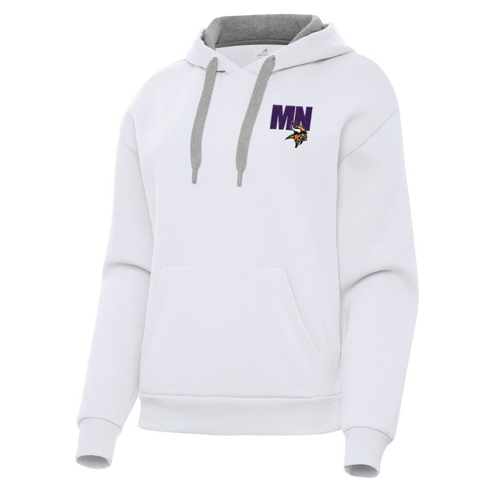 Minnesota Vikings Antigua Women's Victory Pullover Hoodie White | NFL