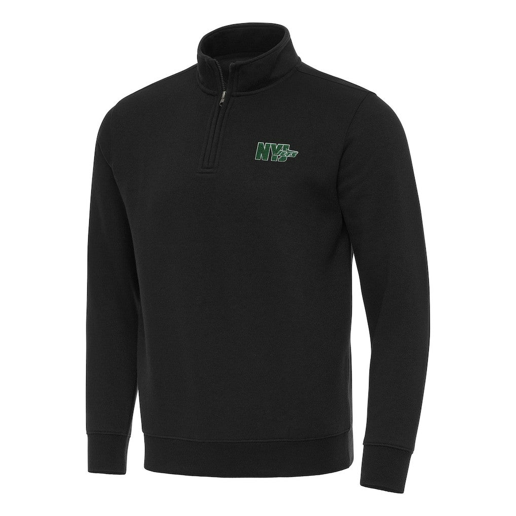 New York Jets Antigua Men's Victory Quarter-Zip Sweatshirt Black | NFL