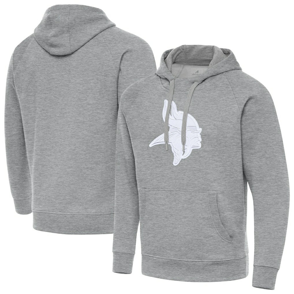 Minnesota Vikings Antigua Victory Pullover Hoodie Heather Gray | NFL