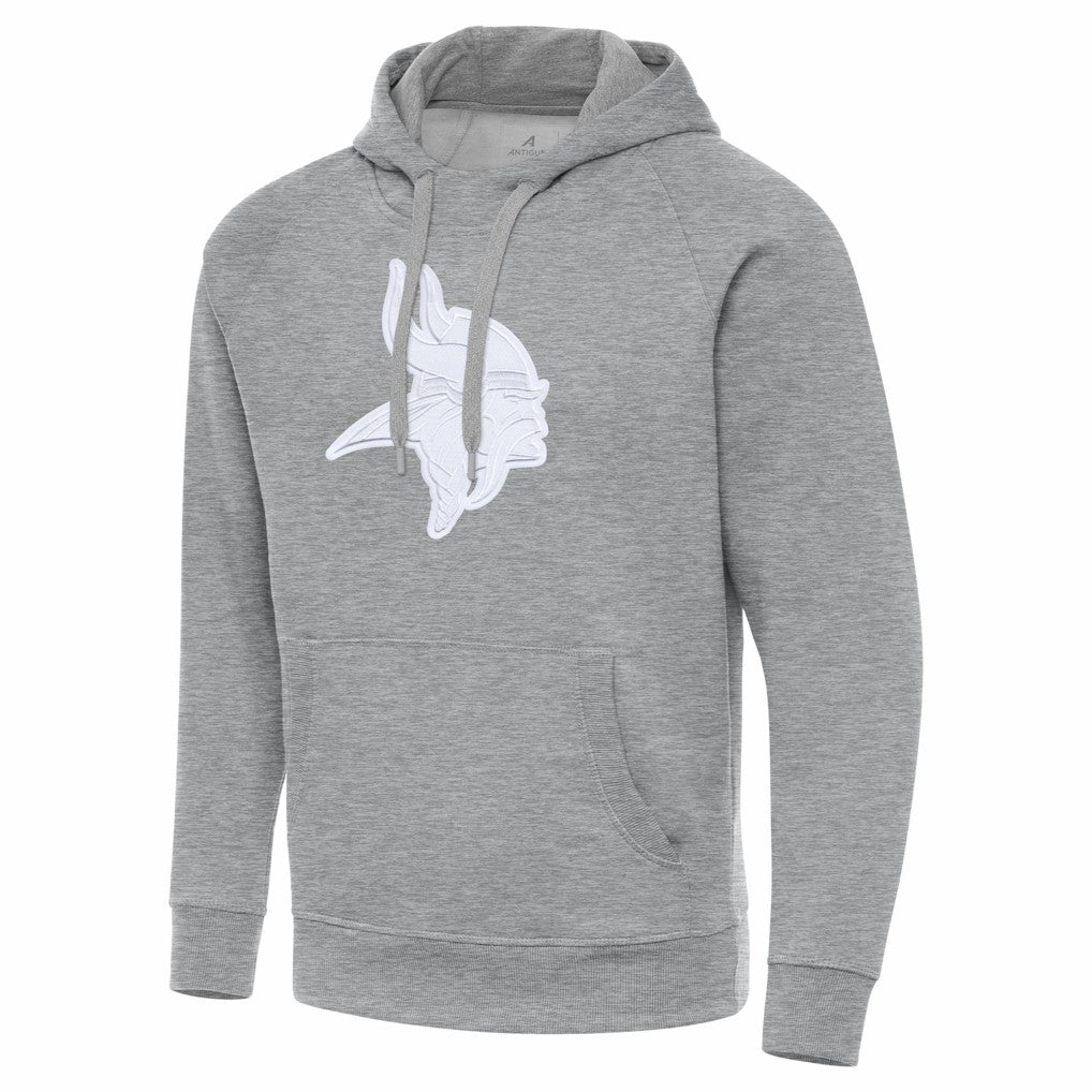 Minnesota Vikings Antigua Victory Pullover Hoodie Heather Gray | NFL