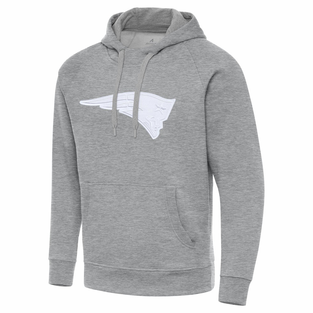 New England Patriots Antigua Victory Pullover Hoodie Heather Gray | NFL