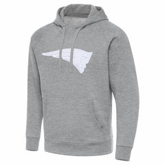 New England Patriots Antigua Victory Pullover Hoodie Heather Gray | NFL
