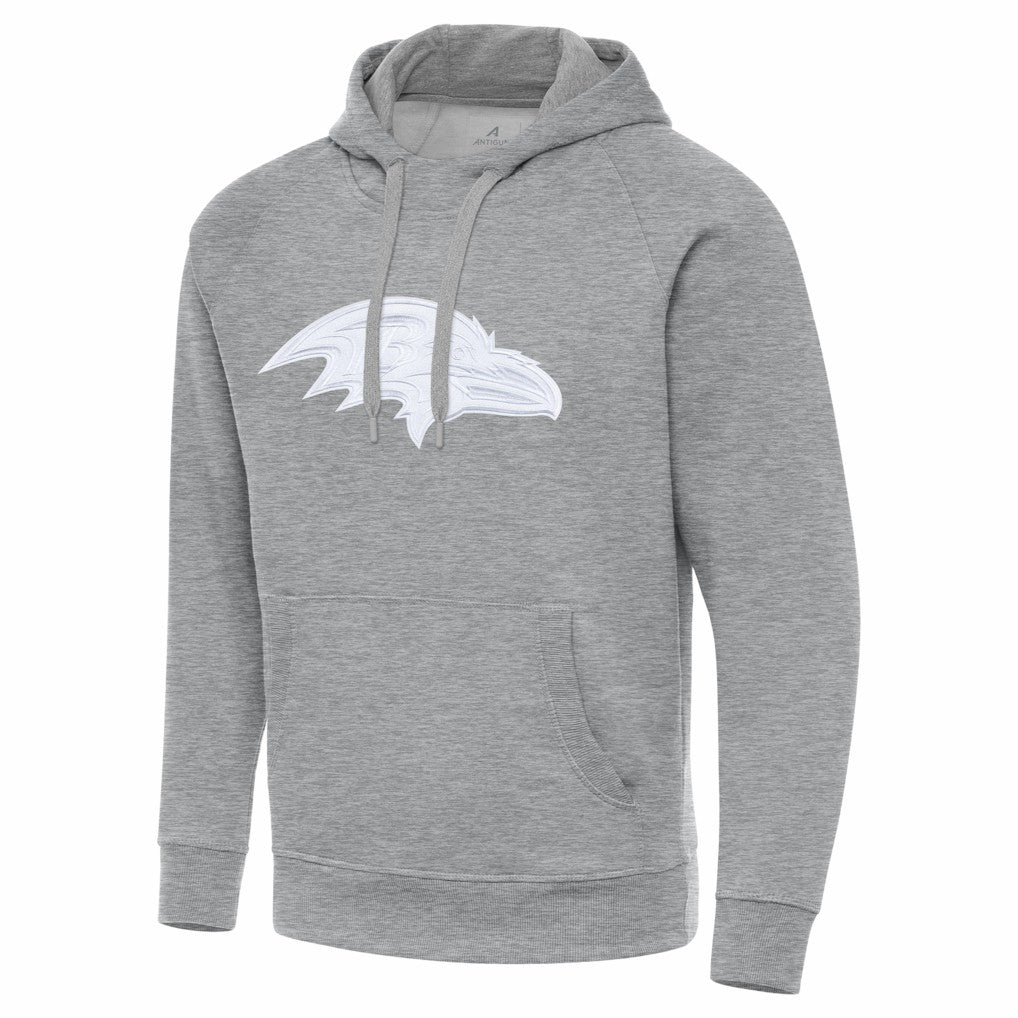 Baltimore Ravens Antigua Victory Pullover Hoodie Heather Gray | NFL