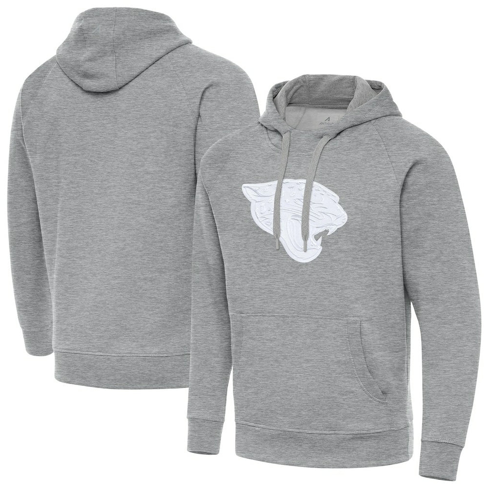 Jacksonville Jaguars Antigua Victory Pullover Hoodie Heather Gray | NFL