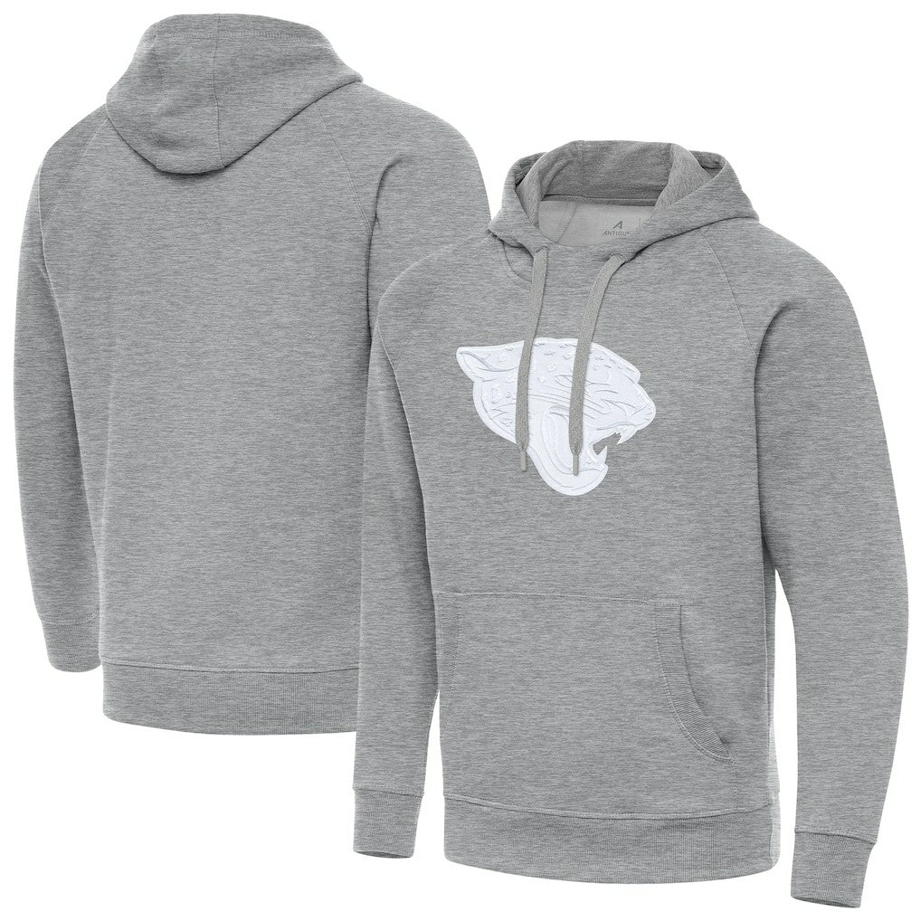 Jacksonville Jaguars Antigua Victory Pullover Hoodie Heather Gray | NFL