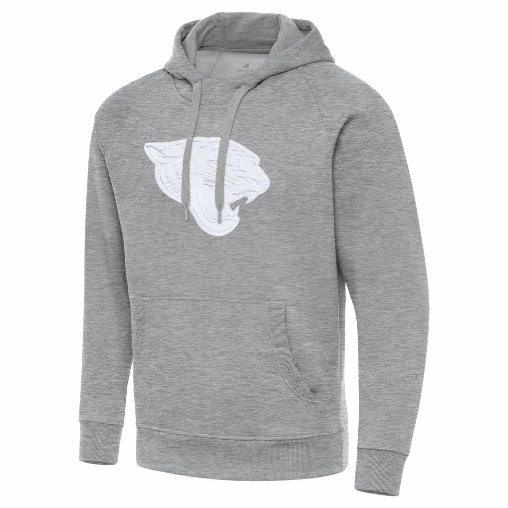 Jacksonville Jaguars Antigua Victory Pullover Hoodie Heather Gray | NFL