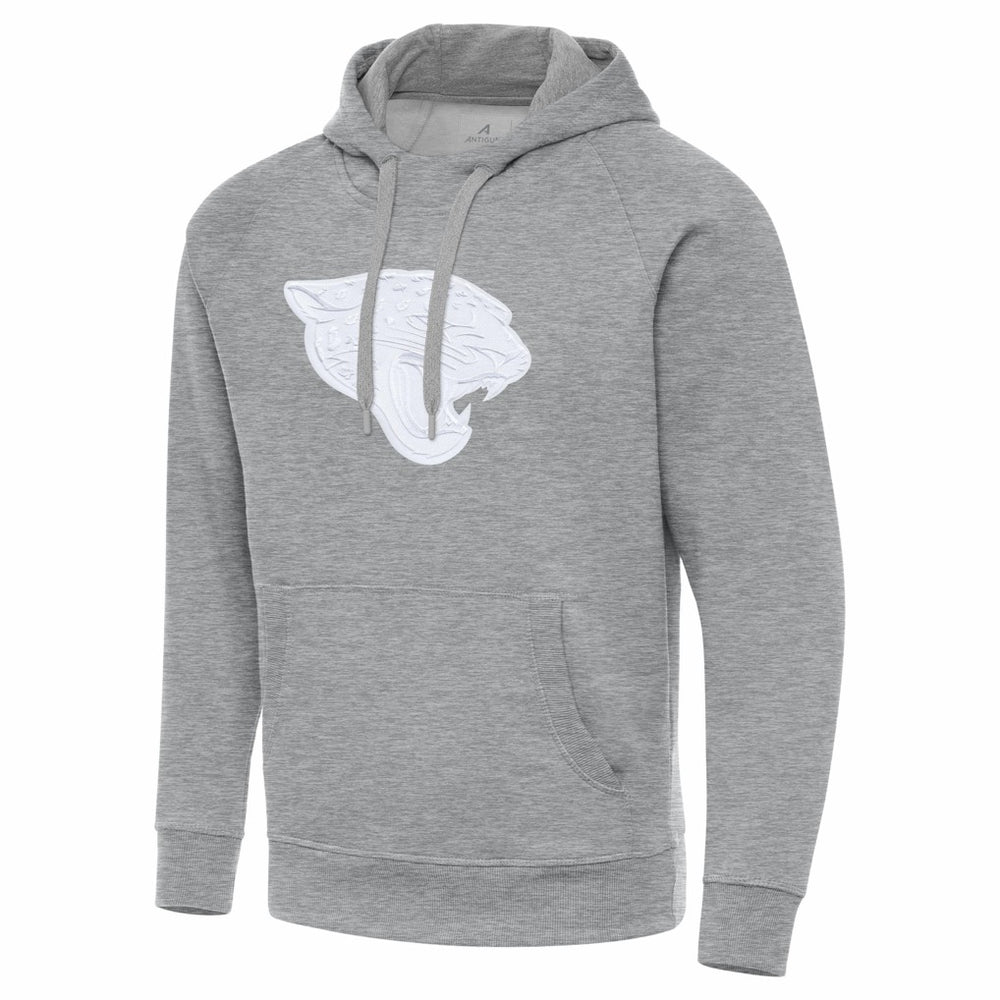 Jacksonville Jaguars Antigua Victory Pullover Hoodie Heather Gray | NFL