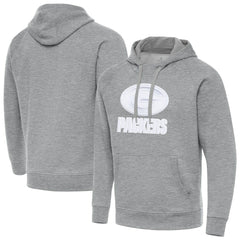 Green Bay Packers Antigua Victory Pullover Hoodie Heather Gray | NFL