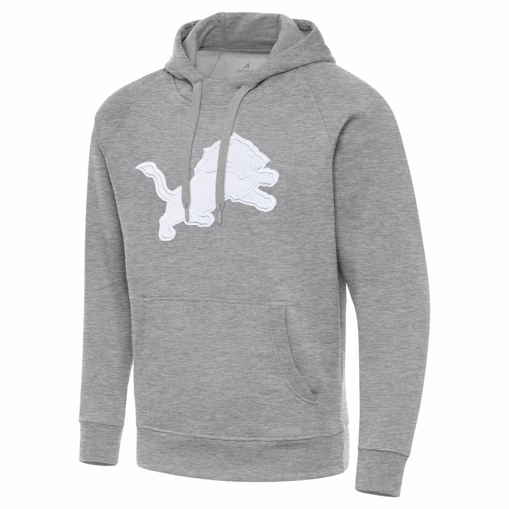 Detroit Lions Antigua Victory Pullover Hoodie Heather Gray | NFL